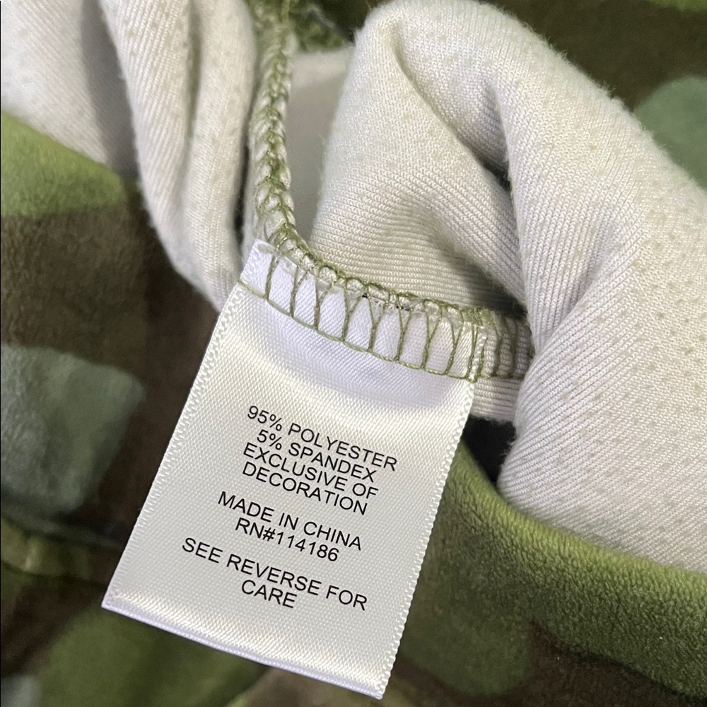 Juicy Couture Green Camouflage Straight Leg Pants size L womens pull on pockets - Picture 6 of 7